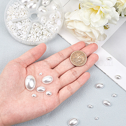 Eco-Friendly Plastic Imitation Pearl Cabochons&nbsp;MACR-PH0001-13