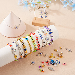 DIY Evil Eye Bracelet Making Kit&nbsp;DIY-TA0004-41