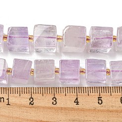 天然石アメジストビーズ連売り  キューブ  シードビーズで  8~9x8~9x8~9mm  穴：1mm  約38個/連  15.12''（38.4センチメートル）&nbsp;G-G053-B13-01C