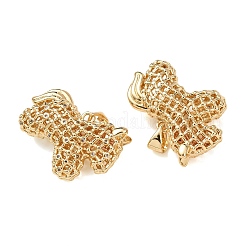 Brass Micro Pave Clear Cubic Zirconia Pendants&nbsp;KK-B184-01G-05