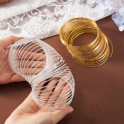 2Pcs 2 Colors Textured Iron Memory Beading Wire for Wire Wrap DIY Jewelry Making&nbsp;MW-TA0001-06B