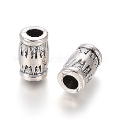 合金ヨーロピアンビーズ  大穴ビーズ  コラム  アンティークシルバー  17x10.5mm  穴：5.5mm&nbsp;MPDL-L028-77AS