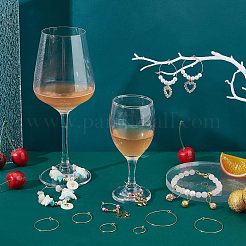 304 Stainless Steel Wine Glass Charms Rings&nbsp;STAS-UN0001-72G