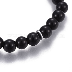 Natural Obsidian Charm Bracelets&nbsp;BJEW-I275-B04