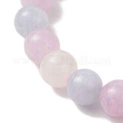 Natural Aquamarine & Rose Quartz & Amethyst Round Beads Stretch Bracelets for Women&nbsp;BJEW-JB13528