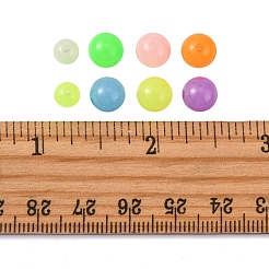 蓄光アクリルビーズ  暗闇で光る  ラウンド  ミックスカラー  6~8mm  穴：1.6~1.8mm  334個/箱&nbsp;MACR-FS0001-31