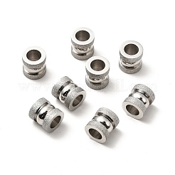 Tarnish Resistant 201 Stainless Steel Textured Beads&nbsp;STAS-M003-06P