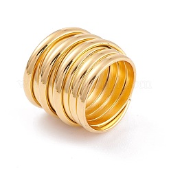 Ion Plating(IP) Unisex 304 Stainless Steel Finger Rings&nbsp;RJEW-K233-16-G