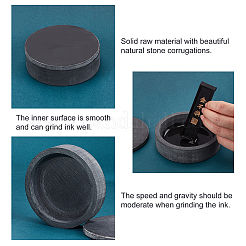 2Pcs 2 Style Stone Calligraphy Inkstone and Rectangle Inker&nbsp;AJEW-PH0003-52