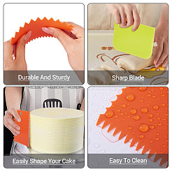 9Pcs 3 Styles Plastic Baking Edge Cream Scraper&nbsp;AJEW-TA0002-34