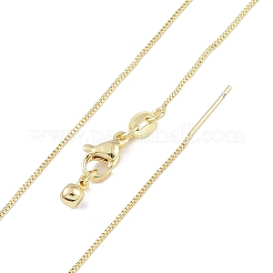 Brass Box Chain Adjustable Slider Necklaces for Women&nbsp;NJEW-U008-05G