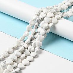 天然石ハウライトビーズ連売り  ハート  12x12~12.5x5~5.5mm  穴：1.2mm  約33~34個/連  15.35''（39センチメートル）&nbsp;G-B022-09C