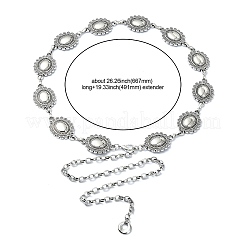 Oval Link Chain Waist Chains&nbsp;AJEW-CJC0006-03AS