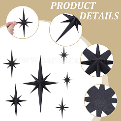 6Pcs Plastic Self Adhesive Wall Stickers&nbsp;DIY-WR0005-34C