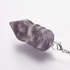 Natural Amethyst Chakra Pointed Dowsing Pendulums&nbsp;G-E338-08E