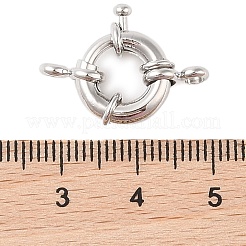 ラックメッキ真鍮製引き輪  長持ちメッキ  鉛フリー＆カドミウムフリー  プラチナ  9x3mm  穴：3mm&nbsp;KK-S384-23P-01