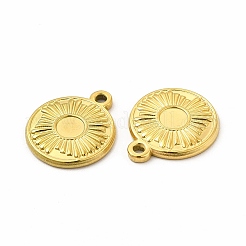 イオンプレーティング（IP）304ステンレススチールペンダントカボションセッティング  フラットラウンド  18KGP本金メッキ  トレイ：4.5mm  17x14x2mm  穴：1.4mm&nbsp;STAS-F290-18G