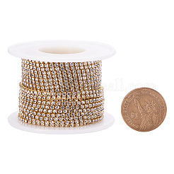 Brass Rhinestone Strass Chains&nbsp;CHC-T001-SS6-01C