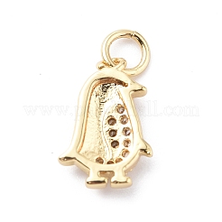 Brass Micro Pave Cubic Zirconia Charms&nbsp;ZIRC-F131-21G