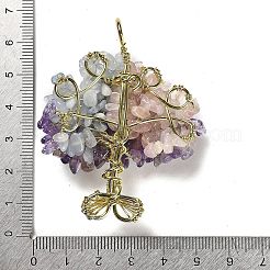 Natural Mixed Gemstone Chip Big Pendants&nbsp;G-F763-06G