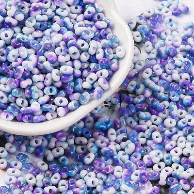 Two Tone Baking Paint Glass Seed Beads&nbsp;SEED-C003-01D-1