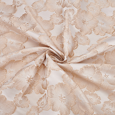 ポリエステル織物  花柄  DIYクラフト用品  アンティークホワイト  1000x1450x0.3mm&nbsp;DIY-WH0558-11-1