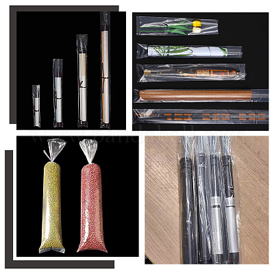 PEプラスチックバッグ  長方形  透明  60x15.3x0.006cm&nbsp;LS-ABAG-WH0063-092-1