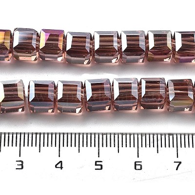 Electroplate Glass Beads Strands&nbsp;EGLA-H108-01A-AB02-1