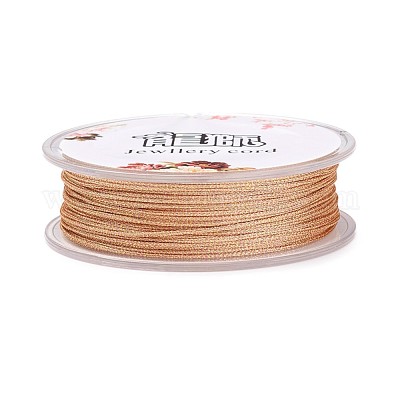 ポリエステルメタリック糸  砂茶色  1mm  約32.8ヤード（30m）/ロール&nbsp;OCOR-G006-02-1.0mm-28-1