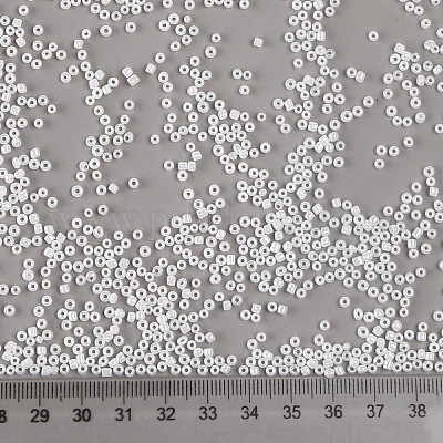 ガラスシードビーズ  セイロン  ラウンド  ホワイト  12/0  2mm  穴：1mm  約30000個/ポンド&nbsp;SEED-A011-2mm-141-1