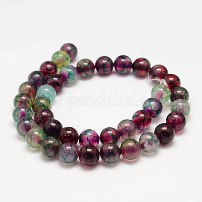 Natural Dragon Veins Agate Bead Strands&nbsp;X-G-K155-C-6mm-01-1