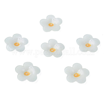 プラスチックビーズ  花  ライトブルー  19x19.5x3mm  穴：1.2mm&nbsp;KY-N015-173-1