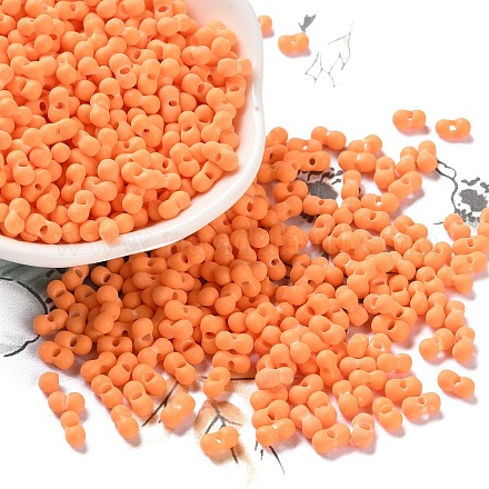 Rubberized Style Glass Seed Beads&nbsp;SEED-Z003-01I-1