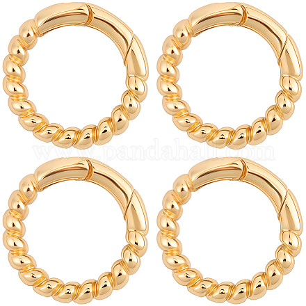 6Pcs Brass Spring Gate Clasps FIND-SC0020-67B-1