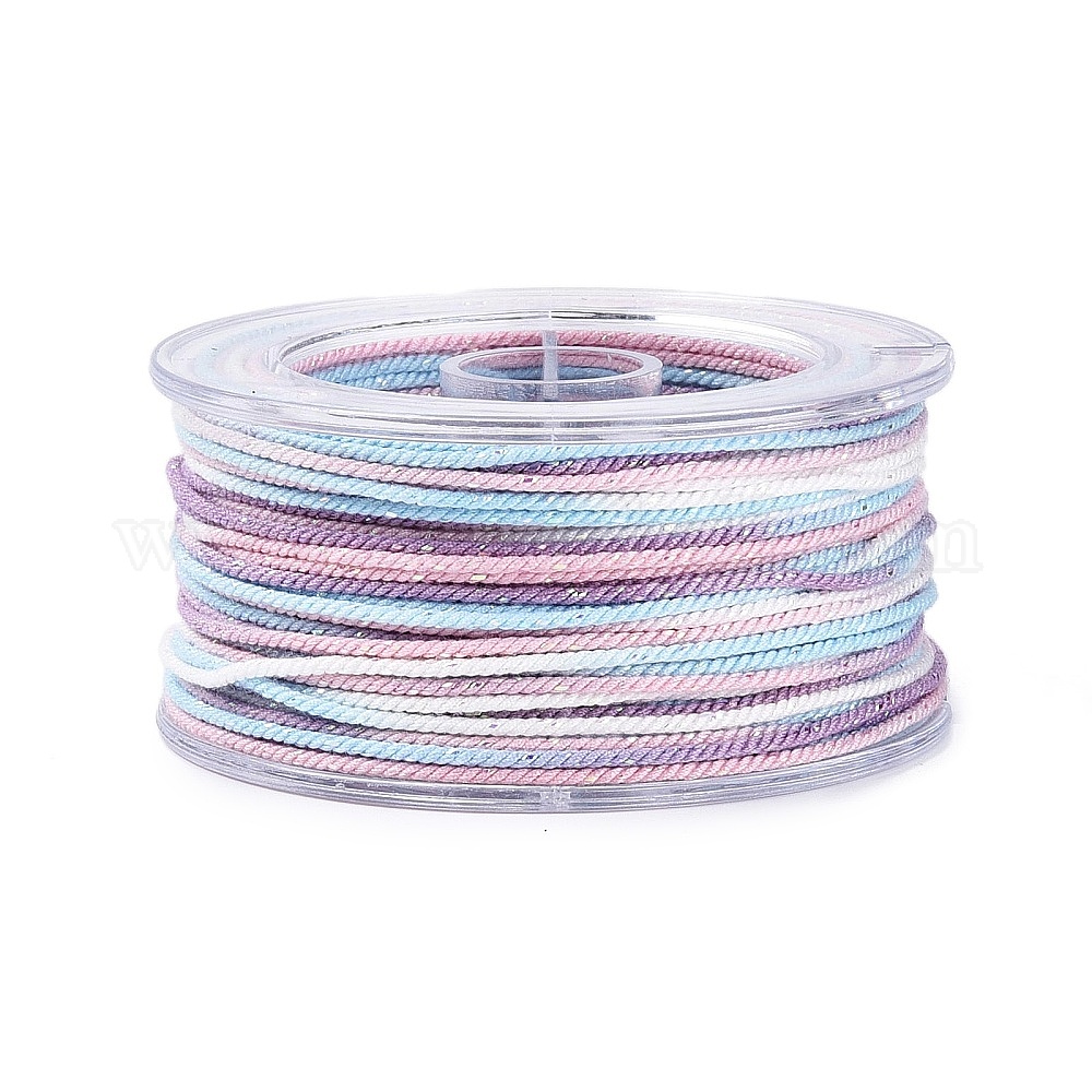 Wholesale 27M Segment Dyed Round Polyester Twisted Cords - Pandahall.com
