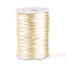 Polyester Cords, Light Yellow, 2mm, about 98.42 yards(90m)/roll