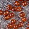 Transparent Acrylic Beads, Round, Saddle Brown, 8mm, about 2160pcs/500g.
