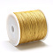 Nylon Braided Cord, Chinese Knotting Cord for Jewelry Making Macrame Craft, Goldenrod, 1mm, about 284.33 yards(260m)/roll