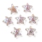 UV Plating Rainbow Iridescent Transparent Acrylic Beads, Two Tone, Star, Gainsboro, 15.5~16x16.5x9.5mm, Hole: 2.6mm
