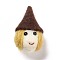 Wool Felt Display Decorations, Witch, Coconut Brown, 35~36x31~31.5x65.5~66.5mm