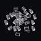 Plastic Ear Nuts, Earring Backs, Column, Clear, 3x3mm, Hole: 0.5mm