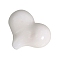 Acrylic Beads, Imitation Jelly, Heart, White, 16.8x21.7x9mm, Hole: 1.5mm, about 315pcs/bag