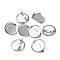 Iron Round Pin Backs, Platinum Color, 29mm