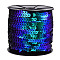 Plastic Paillette/Sequins Chain Rolls, AB Color, Blue, 6mm