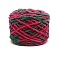 Soft Crocheting Polyester Yarn, Thick Knitting Yarn for Scarf, Bag, Cushion Making, Segment Dyed, Crimson, 7mm
