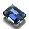 Imitation Austrian Crystal Beads, Grade AAA, K9 Glass, Faceted, Rectangle, Prussian Blue, 6x8x4mm, Hole: 0.7~0.9mm