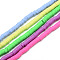 Handmade Polymer Clay Bead Strands, Heishi Beads, Disc/Flat Round, Mixed Color, 6x0.5~1mm, Hole: 2mm, about 320~447pcs/strand, 15.74 inch~16.92 inch