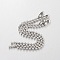 Iron Ball Chains, Tag Chains, Platinum, 95~100x2.4mm