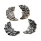 Natuarl Black Lip Shell Cabochons, Feather, 27x18x2mm