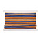 Polyester Yarn Ribbon, with Iron Curb Chain, Flat, Orange, 3/8 inch(9.5mm), 5yard/card